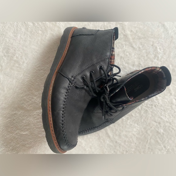Toms Leather Shoes Size 11,5 Color Black - Picture 3 of 10